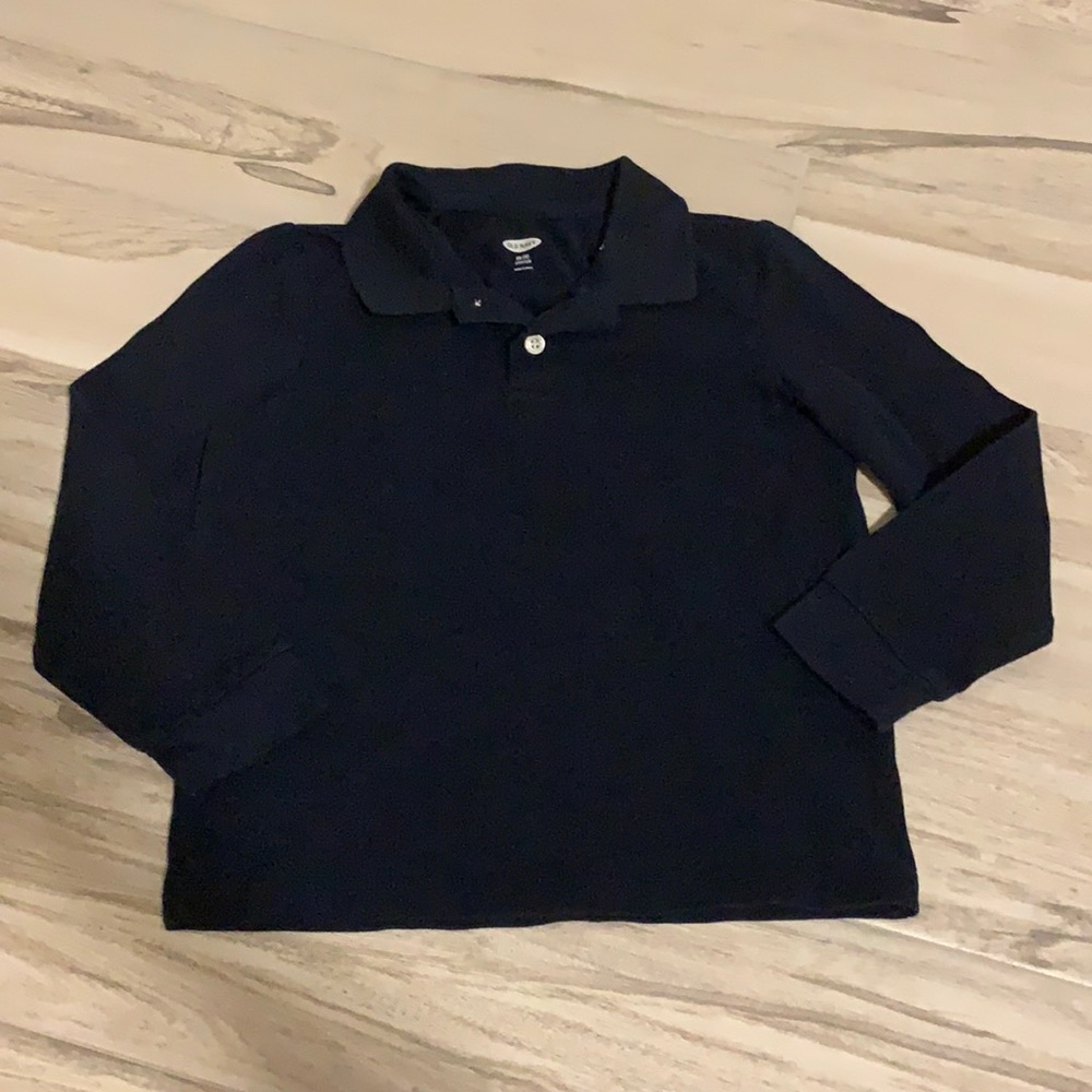 • Old Navy long sleeve navy polo shirt, 5 •